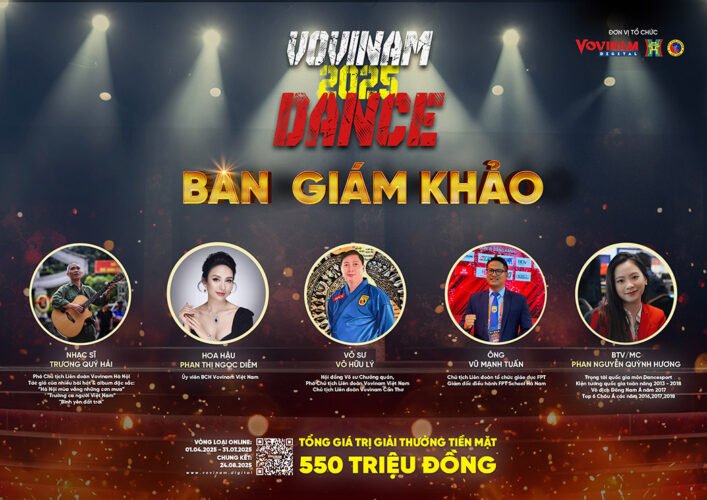 Hoa hậu Ngọc Diễm ngồi 'ghế nóng' chấm thi võ nhạc Vovinam bgk mat 1 op 2