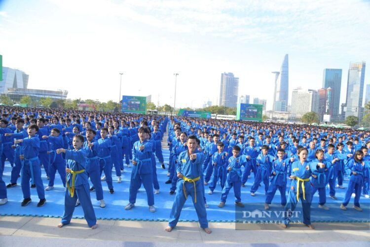 Vovinam lập kỷ lục thế giới: 60.000 võ sinh đồng diễn võ nhạc 121113lhg 2075 2 1115